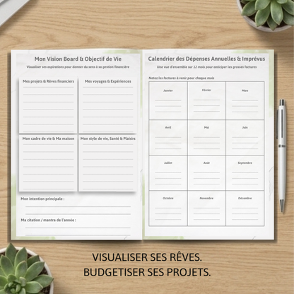 Mon Cahier de Budget & Objectifs de Vie (PDF Imprimable & Digital)