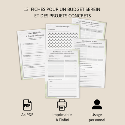 Mon Cahier de Budget & Objectifs de Vie (PDF Imprimable & Digital)