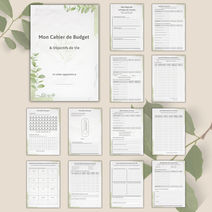 Mon Cahier de Budget & Objectifs de Vie (PDF Imprimable & Digital)